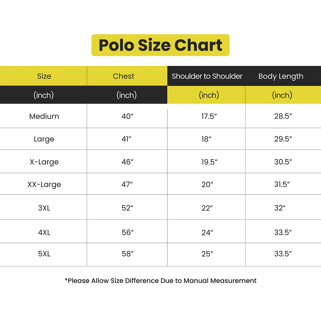 Men’s Casual Polo Shirts Short Sleeve Regular Fit Sizes M-5XL for Sports Wear