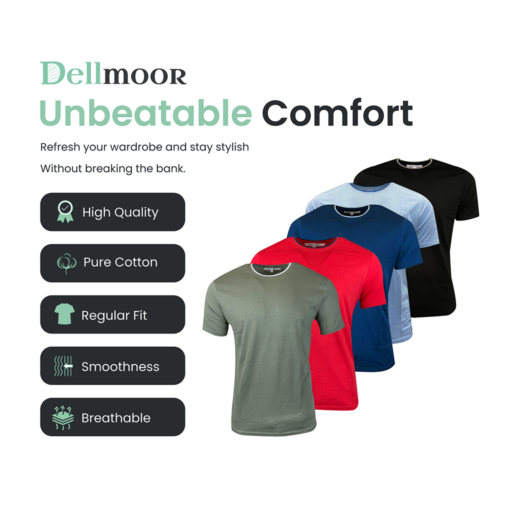 Mens Plain T-shirts Crew Neck Cotton Gym Casual Short Sleeve Olive Pack of 12