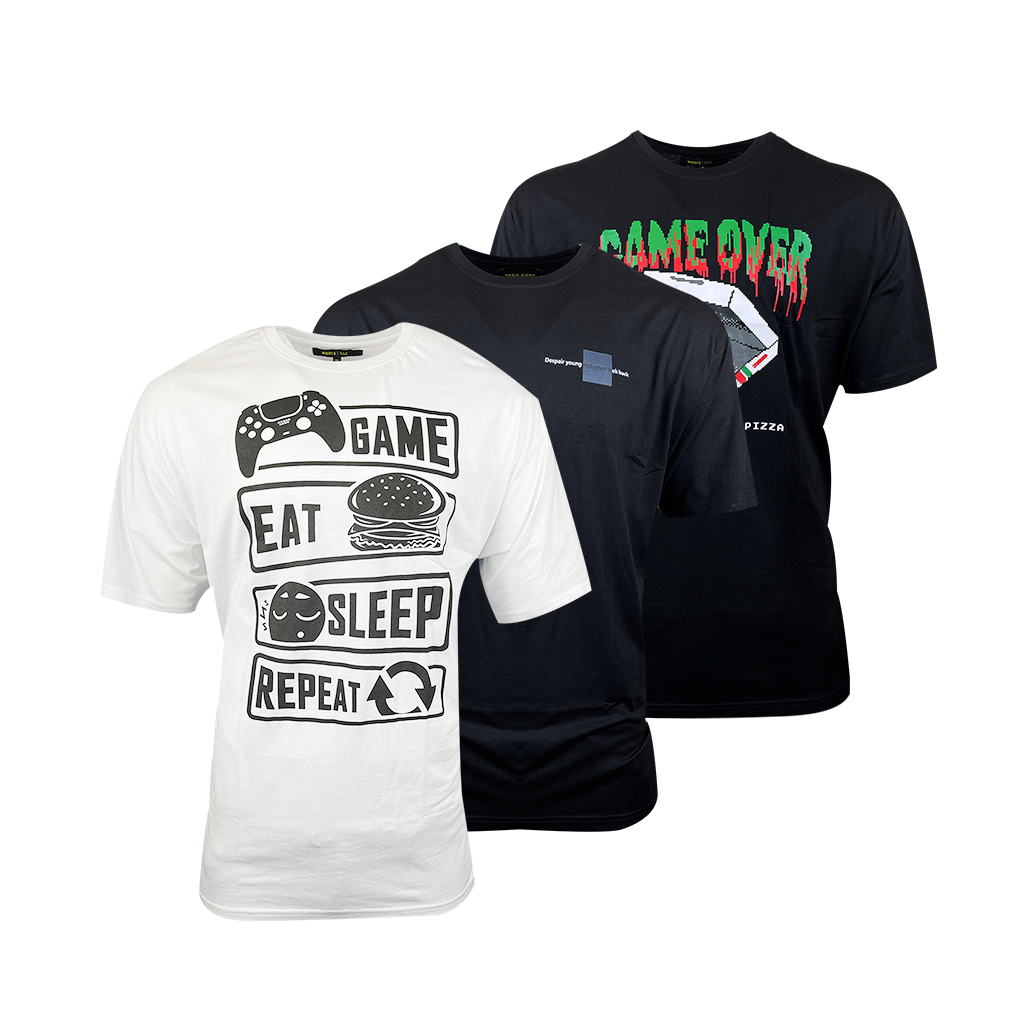 Mens T Shirts Short Sleeve Crew Neck Tee Tops Casual T Shirts White Pack of 6