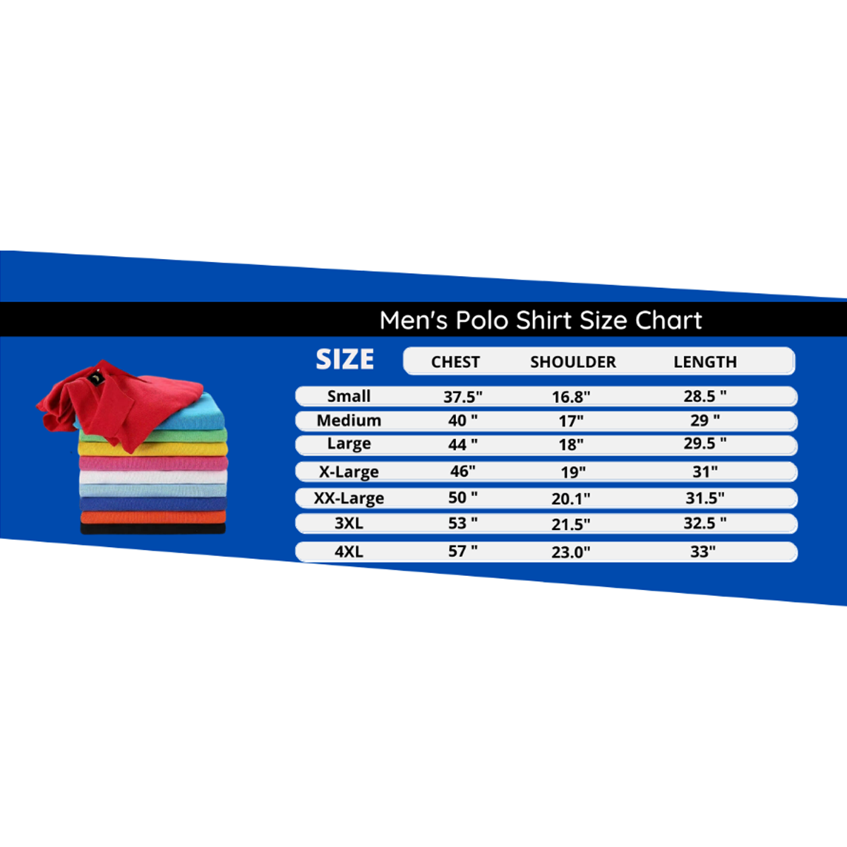 Men’s Casual Polo Shirts Short Sleeve Regular Fit Blue M-4XL for Sports Wear